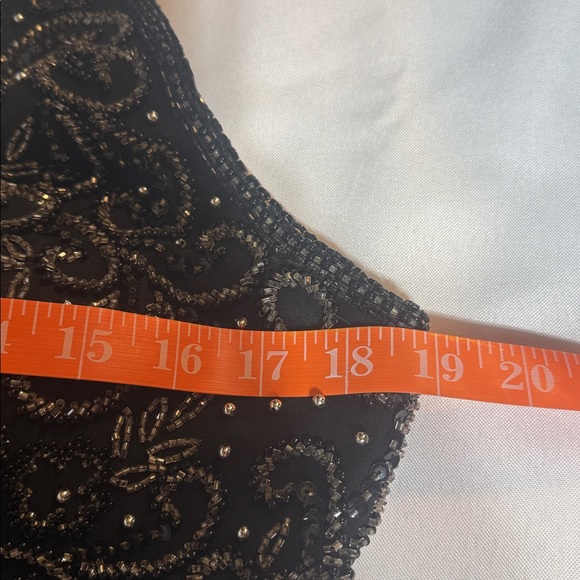 Elegant Black Embellished Evening Dress - Picture 12 of 16